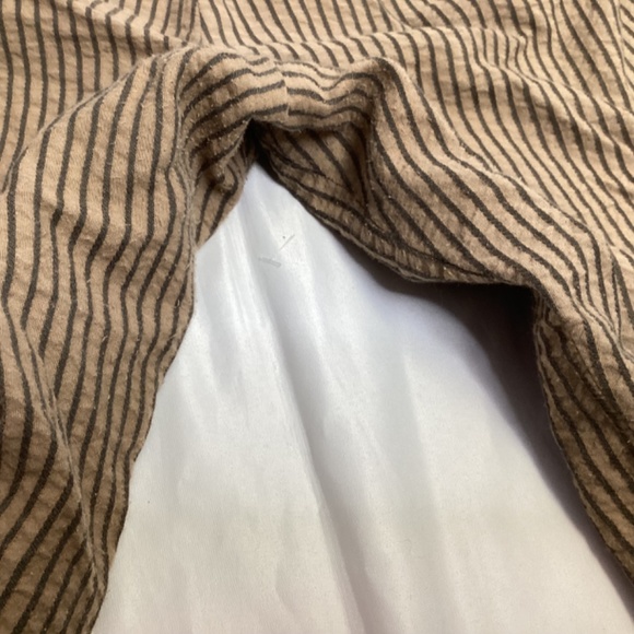 Tweeds Seersucker cotton brown stripe Capris with front and back pockets size 10 - Picture 13 of 16